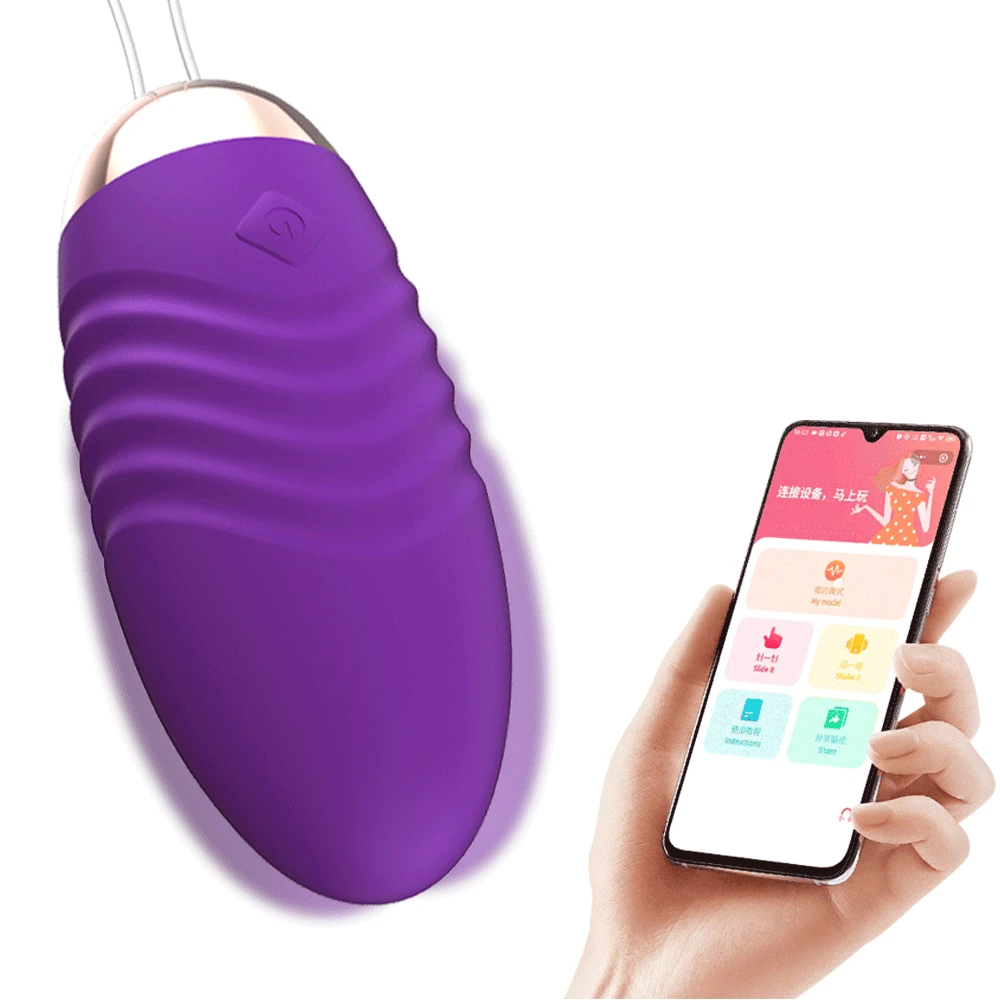 Wireless Bluetooth Vibrator Egg APP Remote Control Vibrator for Women G-Spot Massage Clitoral Clit Stimulator Adult Sex Toys