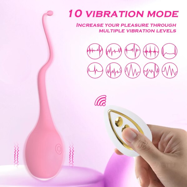 Wireless Remote Control Vibrator for Women G Spot Dildo Clitoris Stimulator Vibrating Love Egg Pollywog Sperm Sex Toys for Adult