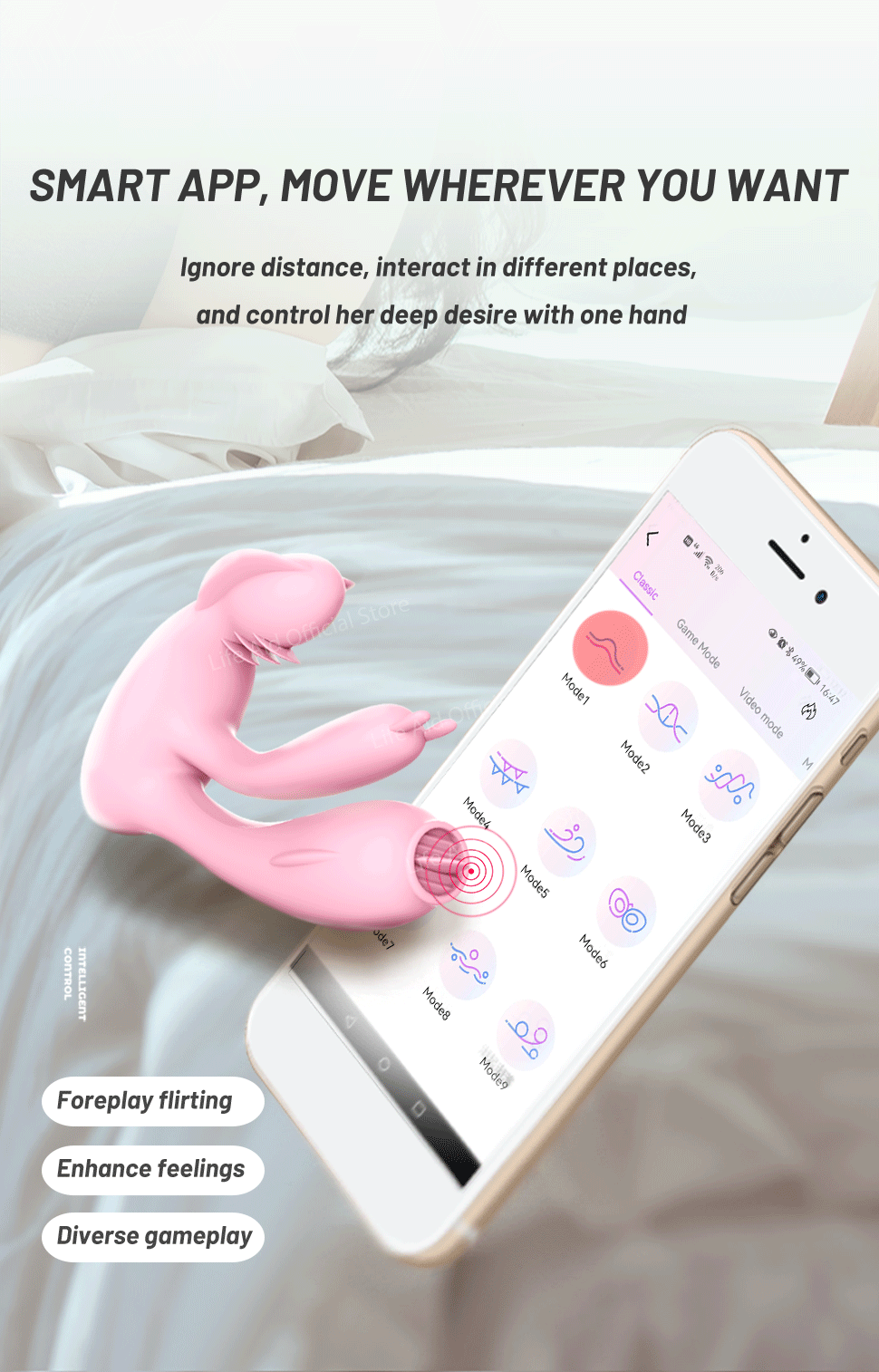 Wireless Bluetooth Dildo Vibrator for Women APP Remote Control Wear Vibrating Panties Adults Female Clit Masturbation Sex Toys