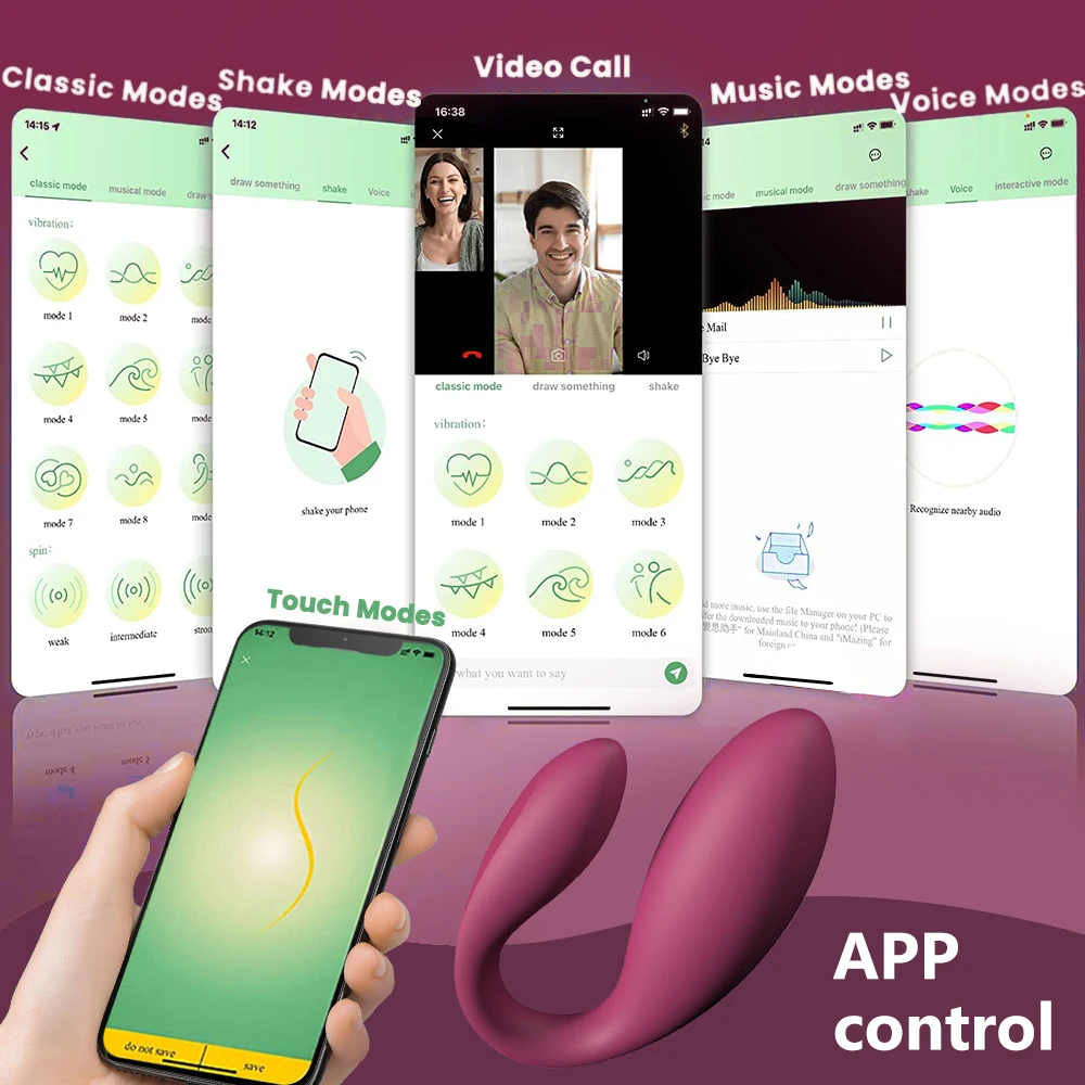Wireless APP Remote Control G Spot Vibrators Egg Wear Vibrating Panties Double Motor Clitoris Stimulator Sex Toys for Couple