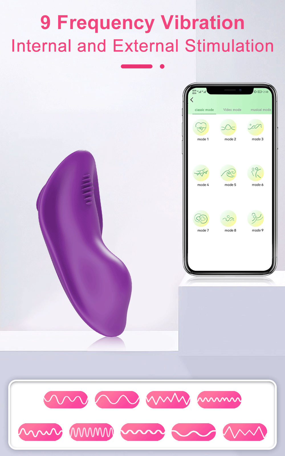 Wearable Bluetooth APP Vibrator for Women Wireless Remote Control Dildo Clitoris Stimulator Female Sex Toys for Women Couples