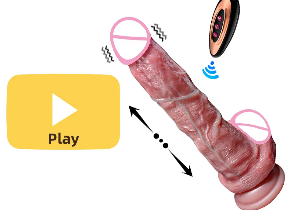 Super soft Dildo For Women Heated Automatic Telescopic Machine Sex Toys Big Dick Large Realistic Penis Huge Dildos Vibrator