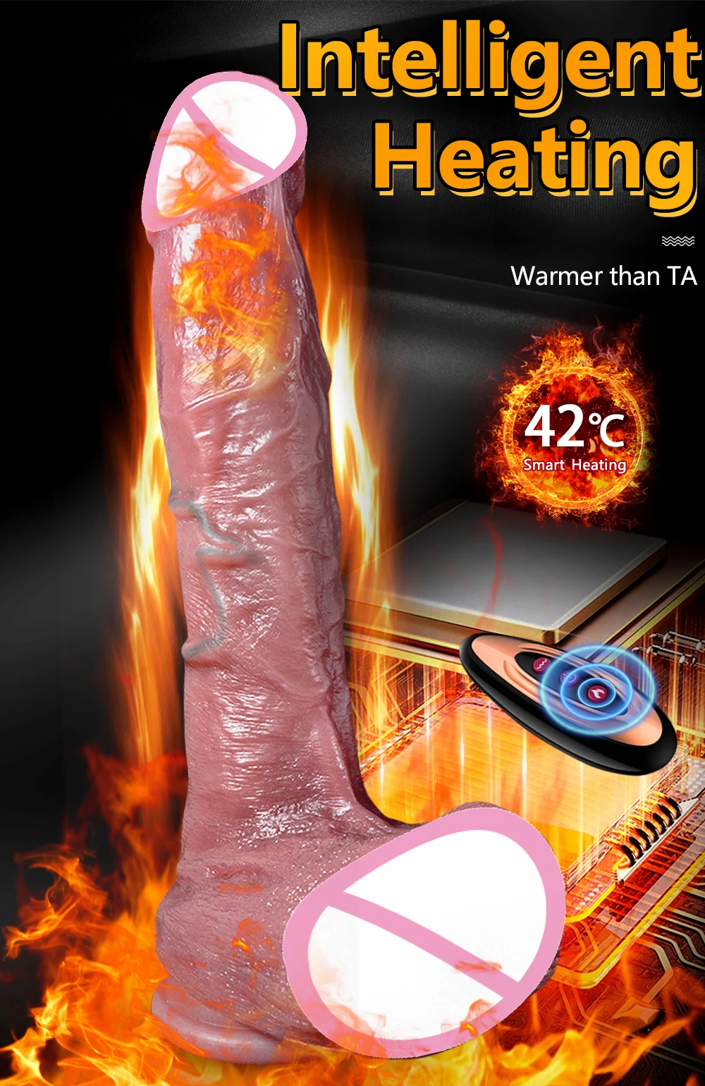 Super soft Dildo For Women Heated Automatic Telescopic Machine Sex Toys Big Dick Large Realistic Penis Huge Dildos Vibrator