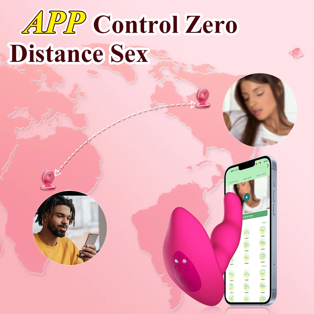 Wireless Remote Control APP Vibrators Female G Spot Clitoris Vagina Stimulator Massager Slipje Dildo Seksspeeltje Voor Vrouwen