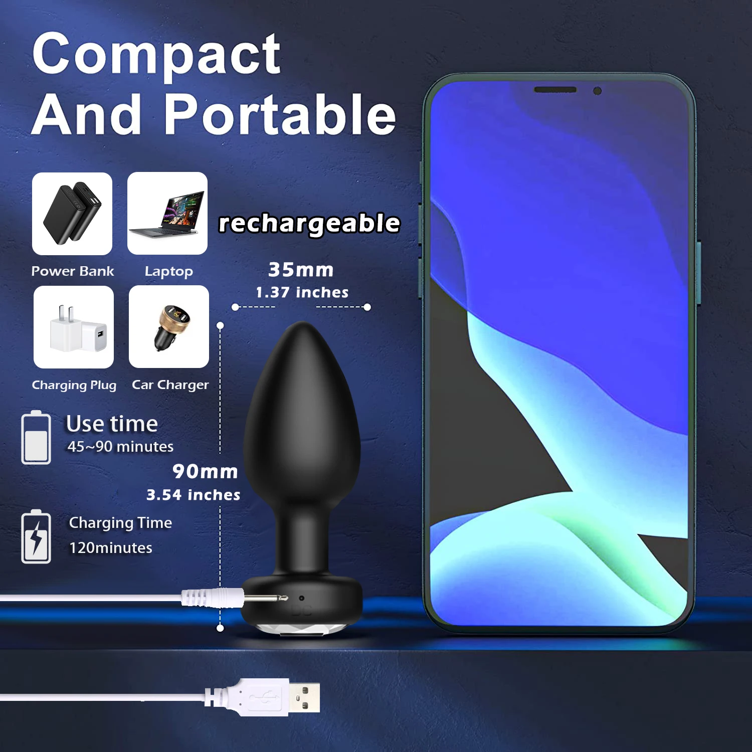 APP Anal Plug Bluetooth Butt Vibrator for Women Man Long distance Wireless Remote Controlled Ass Buttplug Female Male Sex Toy