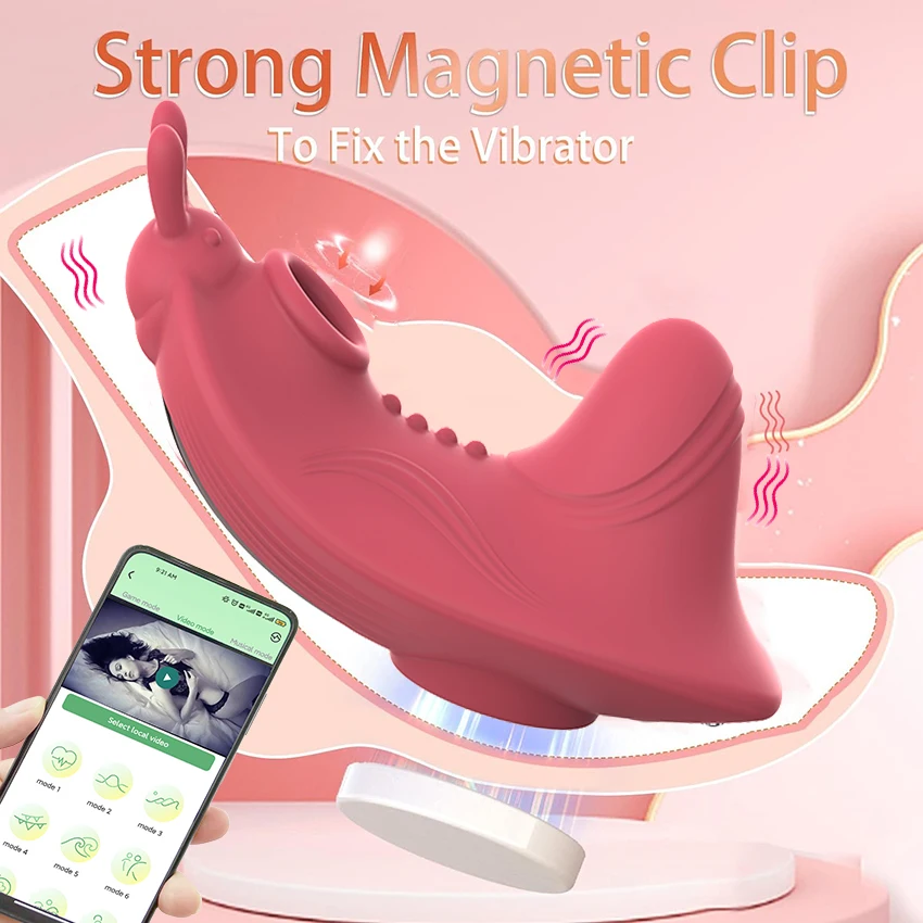 Wearable Mini Vibrator For Women Clitoris Sucker App Bluetooth Remote Control Vibro On Sexy Panties Adults Sex Toys Stimulator