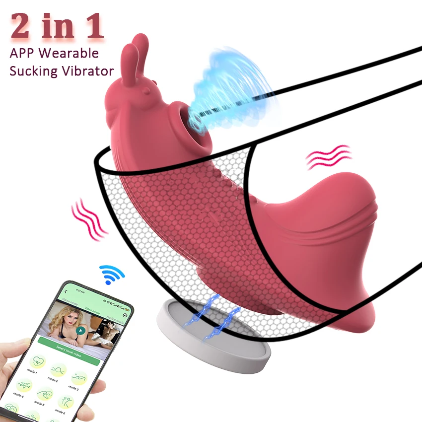 Wearable Mini Vibrator For Women Clitoris Sucker App Bluetooth Remote Control Vibro On Sexy Panties Adults Sex Toys Stimulator