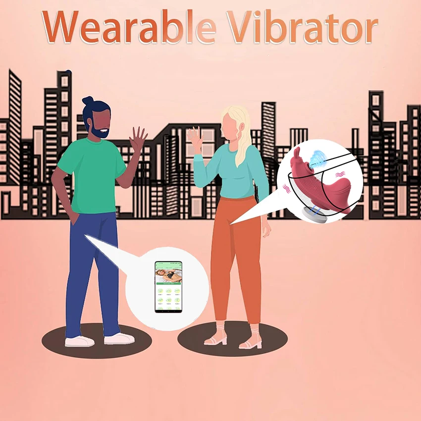 Wearable Mini Vibrator For Women Clitoris Sucker App Bluetooth Remote Control Vibro On Sexy Panties Adults Sex Toys Stimulator