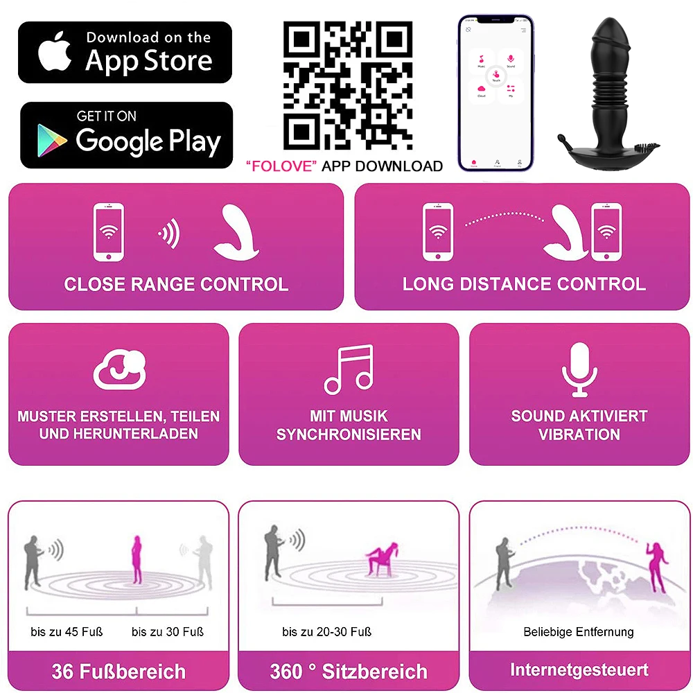 Bluetooth Telescopic Prostate Massage Sex Toys For Men Anal Butt Plug Dildo Vibrators For Women APP Remote Control Vibrator Gay Bluetooth Telescopic Prostate Massage Sex Toys For Men Anal Butt Plug Dildo Vibrators For Women APP Remote Control Vibrator Gay