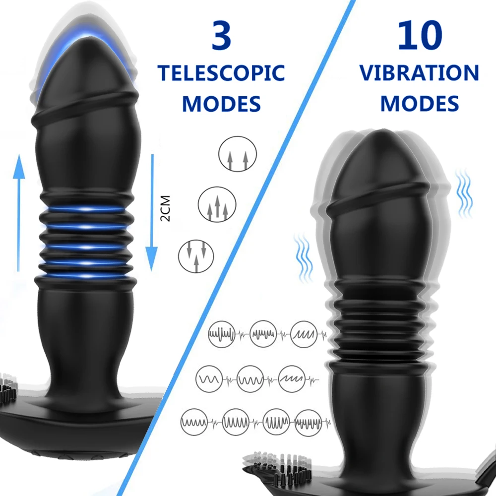 Bluetooth Telescopic Prostate Massage Sex Toys For Men Anal Butt Plug Dildo Vibrators For Women APP Remote Control Vibrator Gay Bluetooth Telescopic Prostate Massage Sex Toys For Men Anal Butt Plug Dildo Vibrators For Women APP Remote Control Vibrator Gay