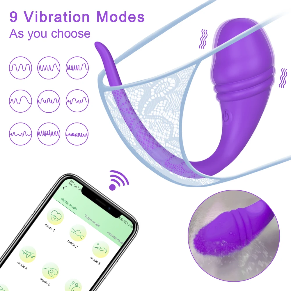 Bluetooth APP Wearable Mini Vibrator Female Clitoral Stimulator Remote Control Panties Vibrating Adult Sex Toy for Women Couples Bluetooth APP Wearable Mini Vibrator Female Clitoral Stimulator Remote Control Panties Vibrating Adult Sex Toy for Women Couples
