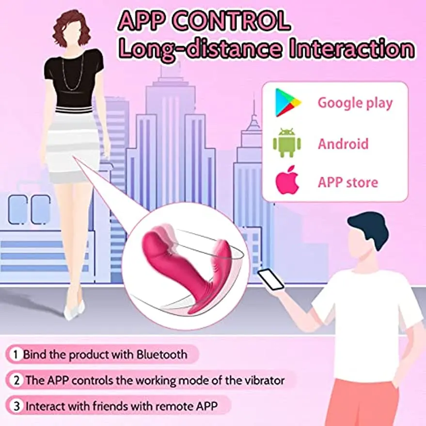 Vibrator for Women APP Vibrating Wiggling Wearable Clitoral G Spot Remote Control Perfect Fit Butterfly Panty Sex Toys for Women