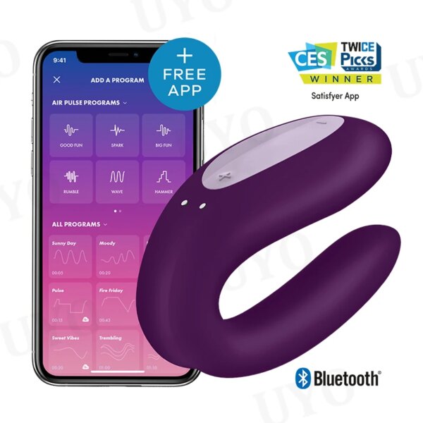 Double Joy app controlled vibrator silicone sex toys for couples 10 vibration IPX7 waterproof vibrators for women