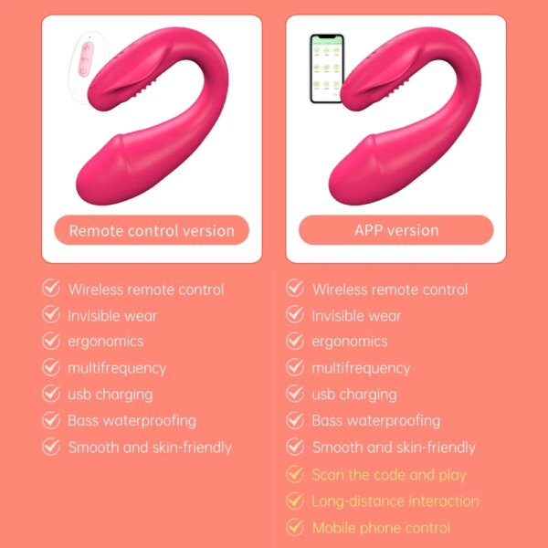 Wearable Mini Vibrator Wireless Bluetooth G Spot Dildo Vibrator for Women APP Remote Control Vibrating Egg Clit Panties Sex Toys
