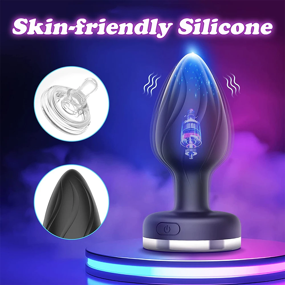 Vibrating Butt Plug LED Light Anal APP Vibrator Prostate Massager for Men Remote Control Vagina Vibrator Anal Sex Toys for Women