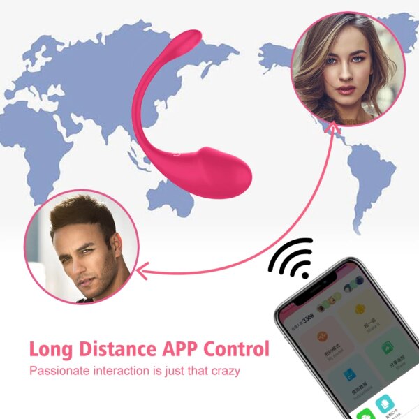 Wireless Bluetooth Vibrator for Women G Spot Dildo APP Remote Control Wear Vibrating Egg Clit Female Panties Sex Toys for Adults