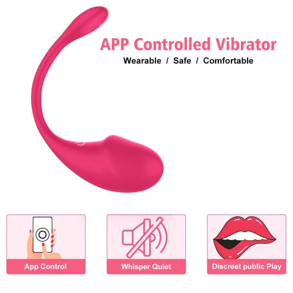 Wireless Bluetooth Vibrator for Women G Spot Dildo APP Remote Control Wear Vibrating Egg Clit Female Panties Sex Toys for Adults