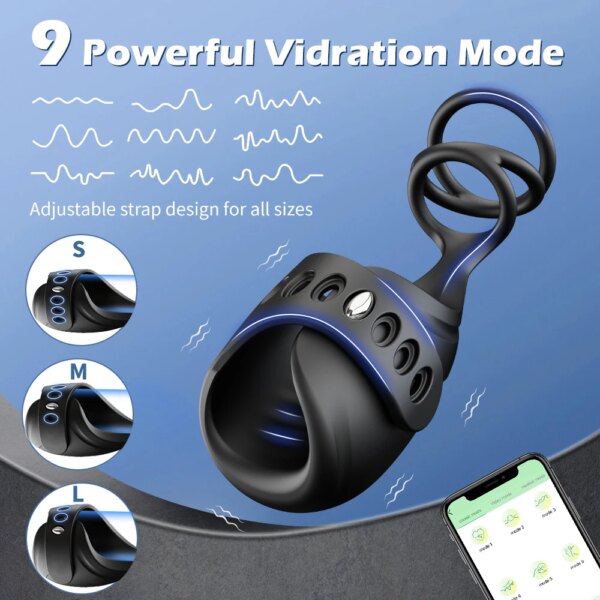 Penis Trainer Vibrator Cock Ring Sex Toys for Men APP Remote Control Male Masturbator Glans Stimulate Penis Massage