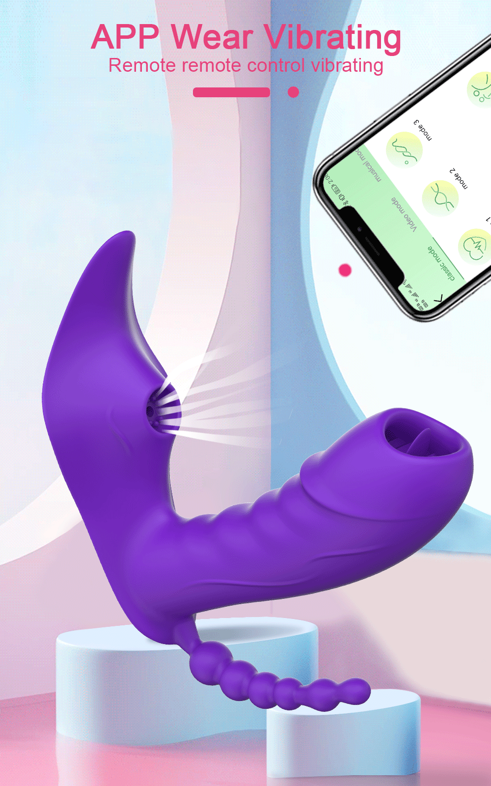 Bluetooth APP 3 in 1 Dildo Vibrator for Women Wireless Remote Control Sucker Clitoris Stimulator Sex Toys Female Couple Adult