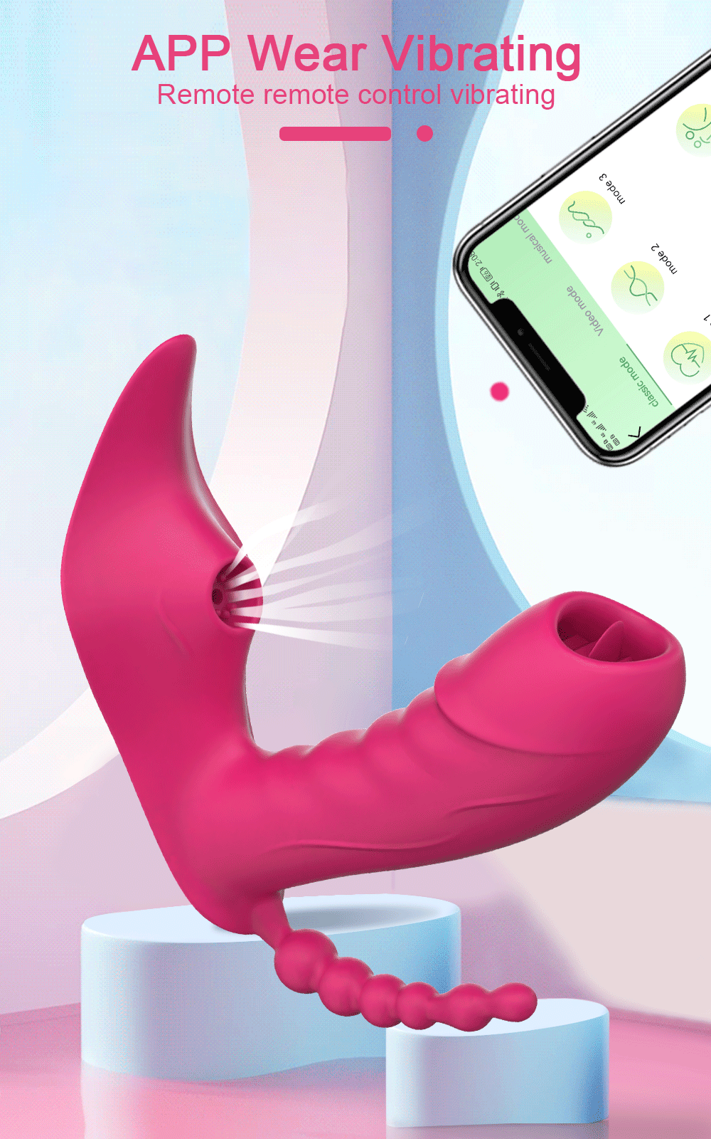 Bluetooth APP 3 in 1 Dildo Vibrator for Women Wireless Remote Control Sucker Clitoris Stimulator Sex Toys Female Couple Adult