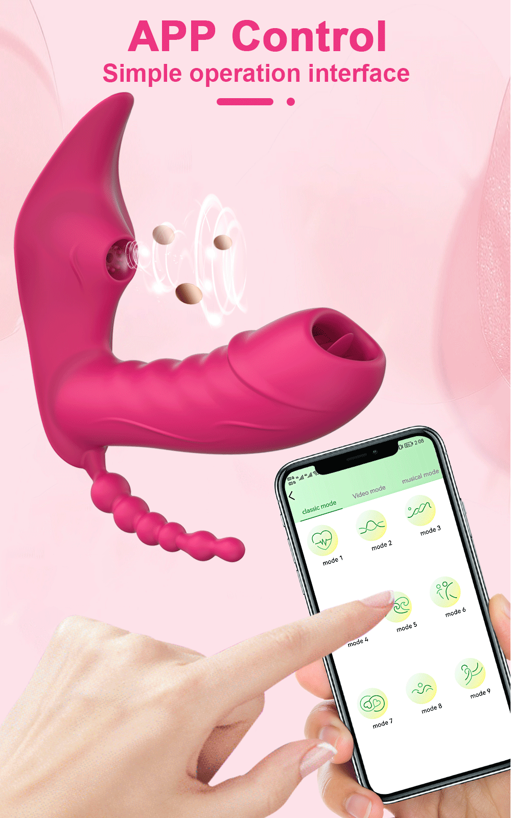 Bluetooth APP 3 in 1 Dildo Vibrator for Women Wireless Remote Control Sucker Clitoris Stimulator Sex Toys Female Couple Adult