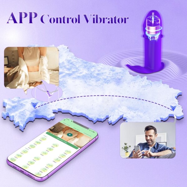 Wireless APP Remote Control Vibrator Female G Spot Clitoris Stimulator Dildo Stick Vagin Massager Masturbator Sex Toys for Women