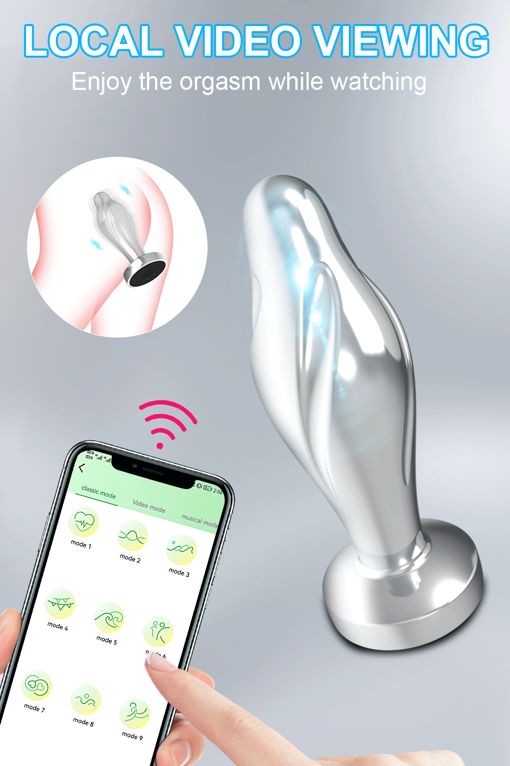 Bluetooth APP Anal Plug Vibrator Female Remote Control Clitoris Stimulator Metal Butt Plug Adult Supplies Sex Toys for Women Men