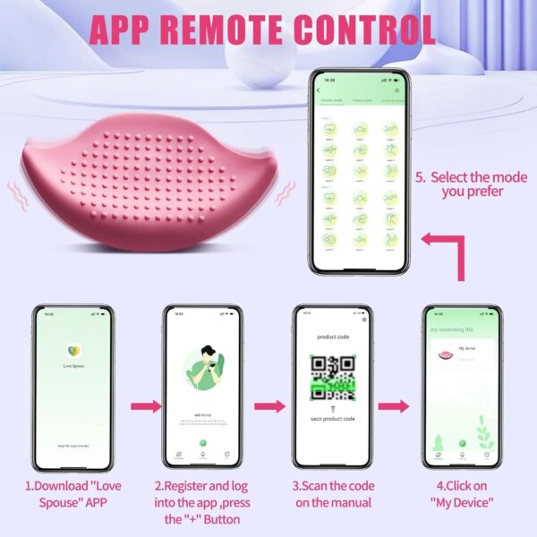 Vibrating Nipple Clamps Sucking Stimulator with 10 Powerful Vibration Modes App Remote Control Sex Toys Games Clitoral for Women