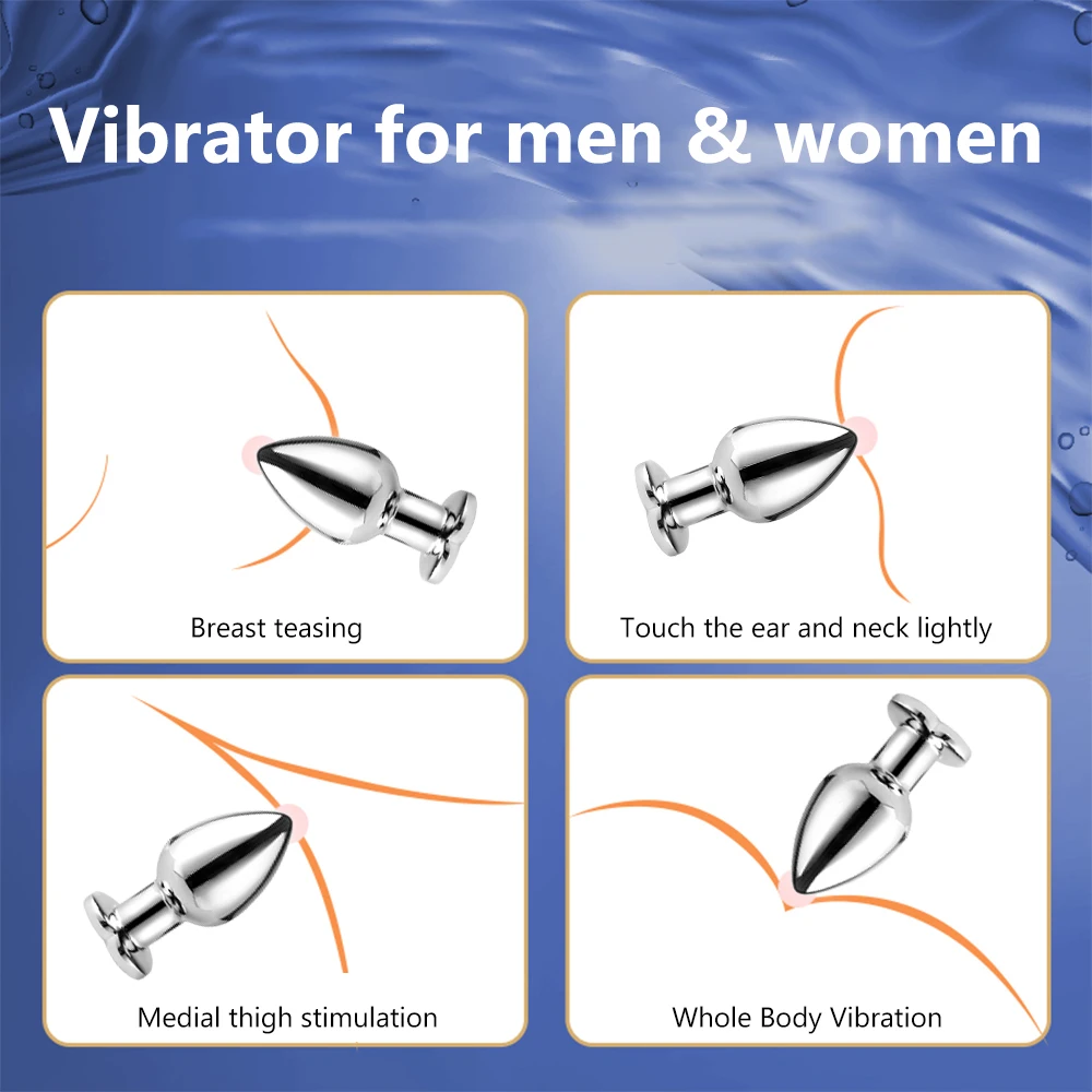 Bluetooth APP Anal Plug Vibrator Female Remote Control Clitoris Stimulator Metal Butt Plug Adult Supplies Sex Toys for Women Men