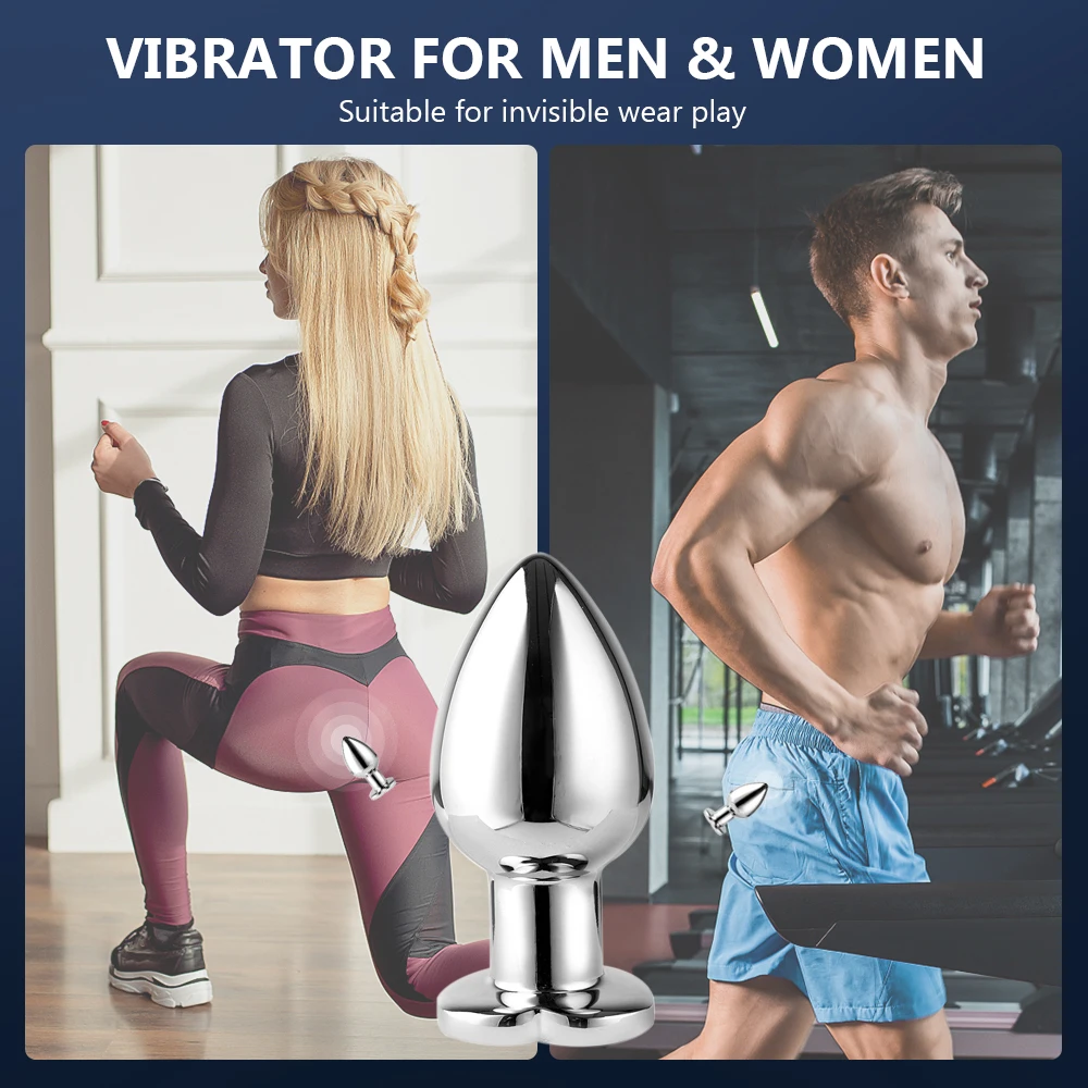 Bluetooth APP Anal Plug Vibrator Female Remote Control Clitoris Stimulator Metal Butt Plug Adult Supplies Sex Toys for Women Men