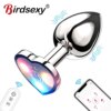 Bluetooth APP Anal Plug Vibrator Female Remote Control Clitoris Stimulator Metal Butt Plug Adult Supplies Sex Toys for Women Men