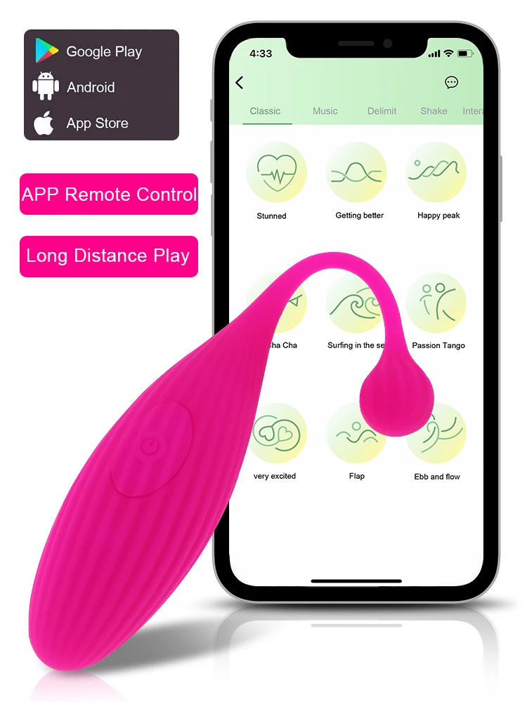 Wireless Remote Control G-spot Massager App Vibrators Female Clitoral Stimulator Vibrating Egg Sex Toy for women Vaginal Ball