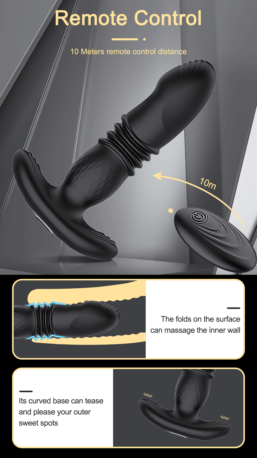 Thrusting Anal Vibrator Men Bluetooth APP Vibrator Remote Control Telescopic Prostate Massager Male Prostate Stimulator