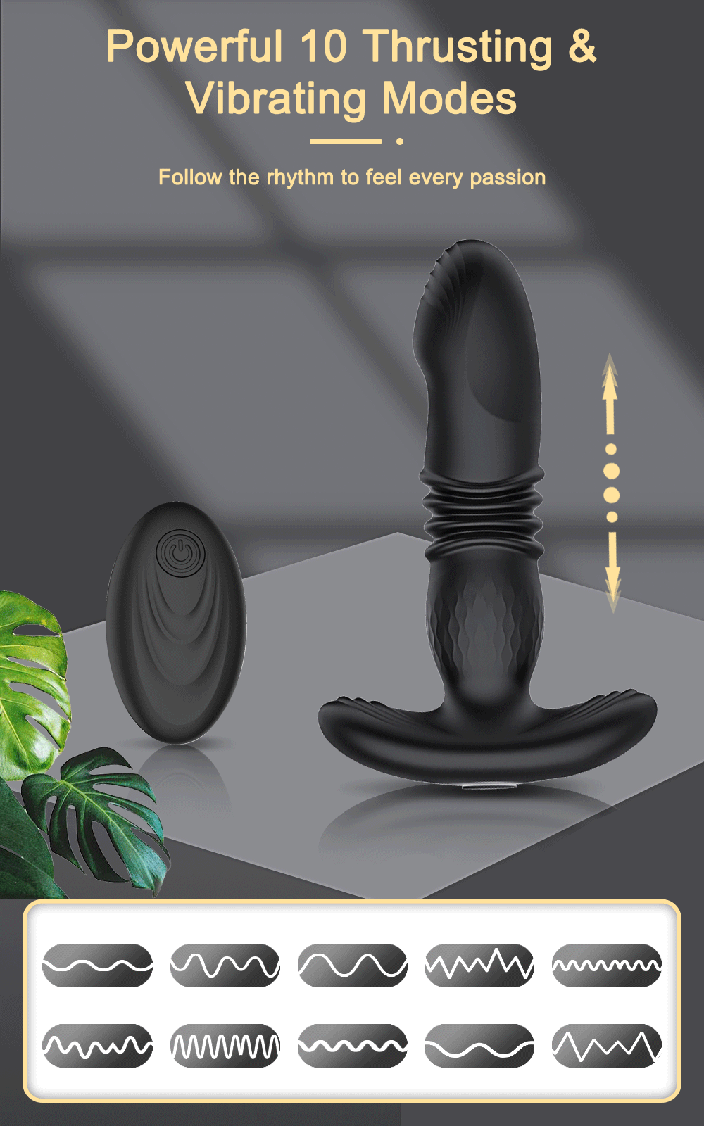 Thrusting Anal Vibrator Men Bluetooth APP Vibrator Remote Control Telescopic Prostate Massager Male Prostate Stimulator