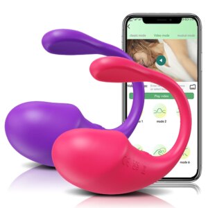Wireless Bluetooth APP Vibrator Adult Toys for Women Remote Control Egg G Spot Clitoris Stimulator Wearable Vibrators Adults 18