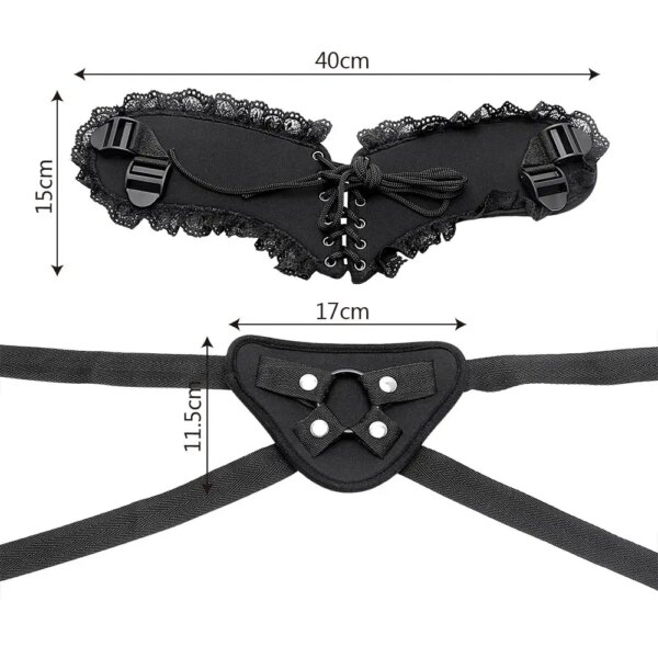 Strap On Harness Wearable Penis Bondage Dildos Lace Pants Sex Toys for Women Lesbian Female Masturbator