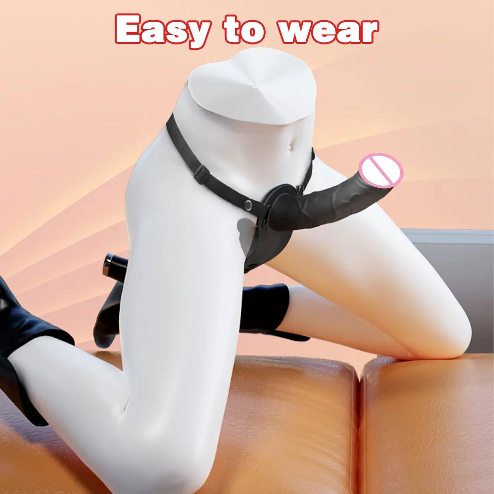 Double Head Artificial Penis Wearable Electric Strapon Vibrator For Lesbian Vibrating Sex Toys Strap On Belt Dildos For Girl Double Head Artificial Penis Wearable Electric Strapon Vibrator For Lesbian Vibrating Sex Toys Strap On Belt Dildos For Girl