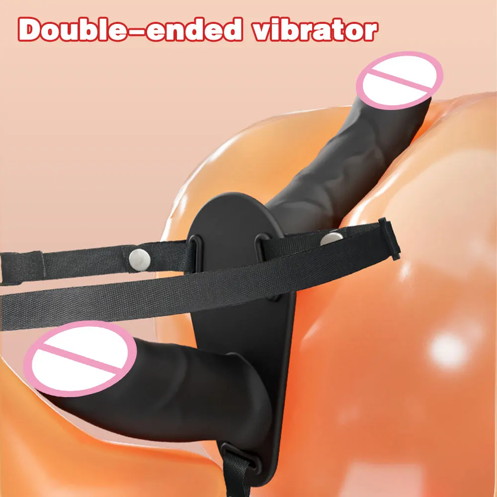 Double Head Artificial Penis Wearable Electric Strapon Vibrator For Lesbian Vibrating Sex Toys Strap On Belt Dildos For Girl Double Head Artificial Penis Wearable Electric Strapon Vibrator For Lesbian Vibrating Sex Toys Strap On Belt Dildos For Girl