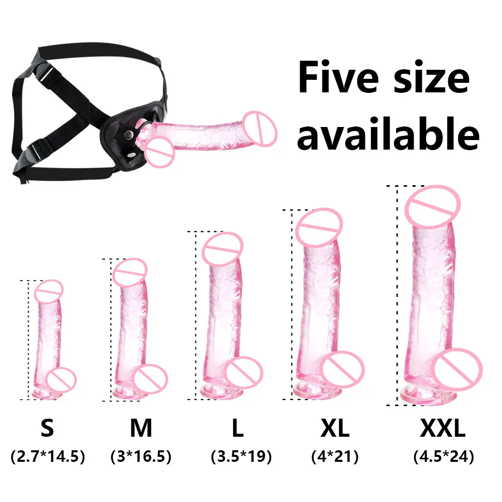 Strap-On Realistic Penis Erotic Soft Jelly Dildo G-Spot Stimulator Female Masturbator Anal Butt Plug Dick Sex Toys for Adult 18+