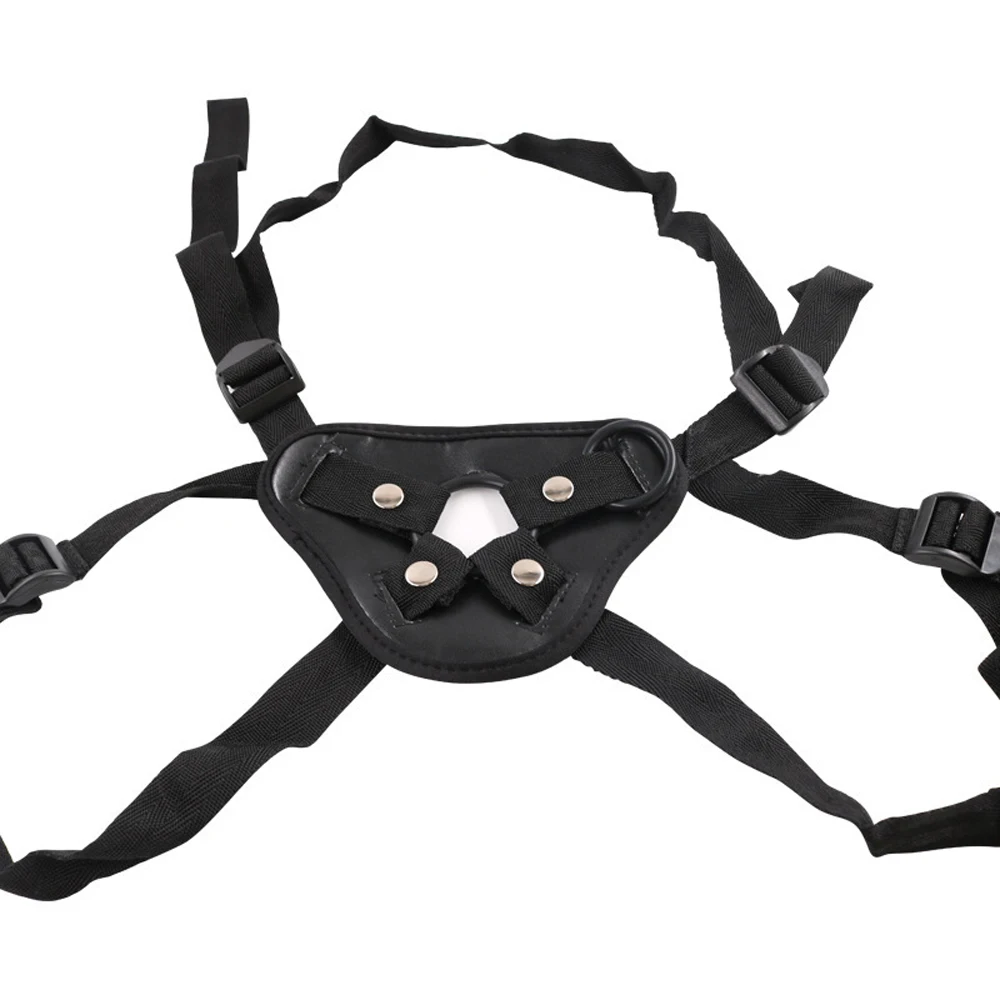 Wearable Strap-on Harness Compatible Suction Cup Dildo Adjustable Harness Sex Toy for Women Man Lesbian Female Play