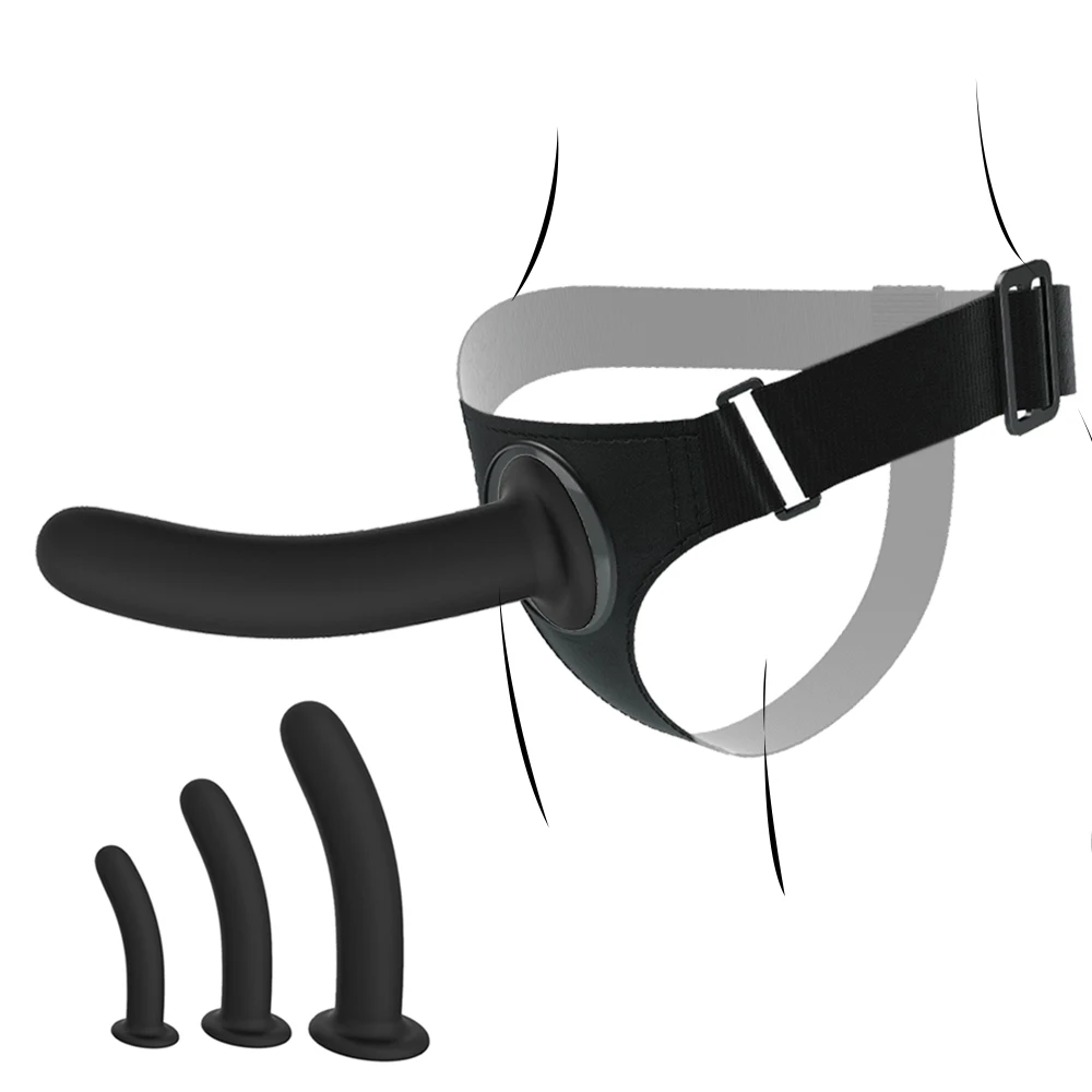 Men Strap On Dildo Panties Wearable Solid Penis Lengthen Sleeve Strapon Dildo Pants Harness Belt for Man Sex Toys For Woman Gay