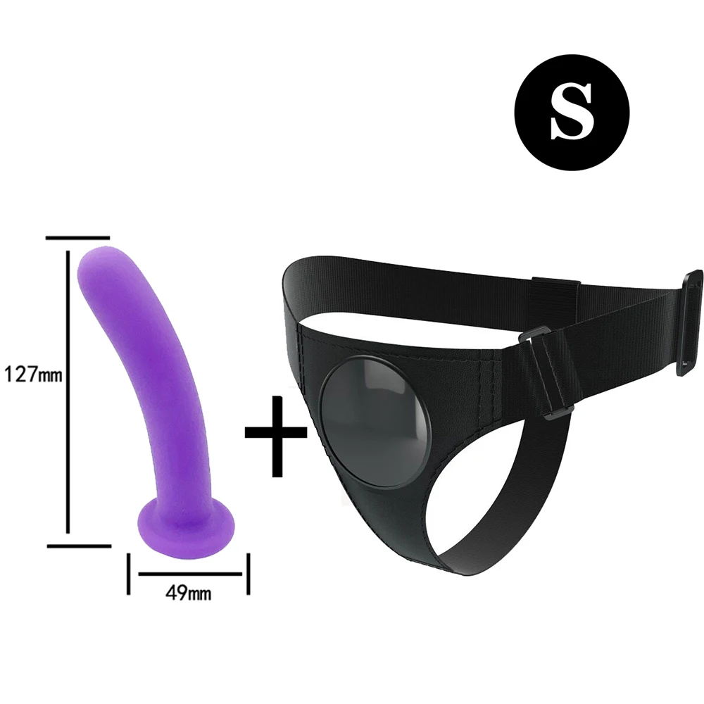 Men Strap On Dildo Panties Wearable Solid Penis Lengthen Sleeve Strapon Dildo Pants Harness Belt for Man Sex Toys For Woman Gay