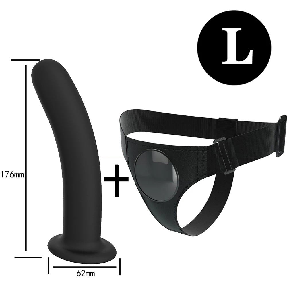 Men Strap On Dildo Panties Wearable Solid Penis Lengthen Sleeve Strapon Dildo Pants Harness Belt for Man Sex Toys For Woman Gay
