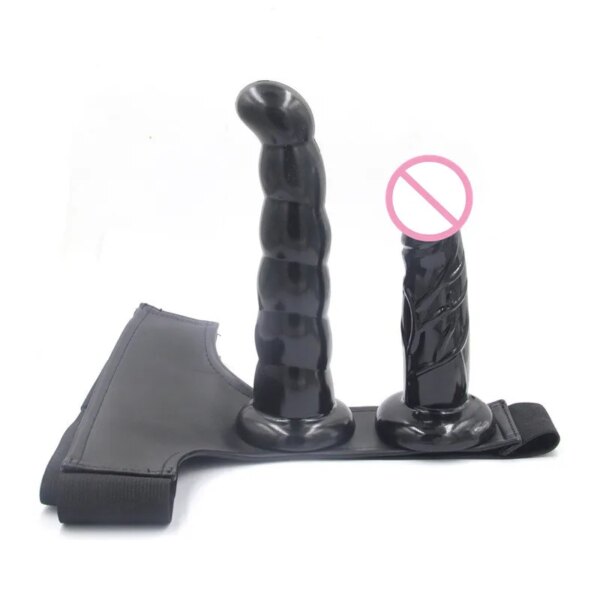 Wearable Strapon Realistic Dildo Panties Suction Cup Leather Harness Belt Strap On Dildo Sex Toys For Woman Lesbian Adult Games