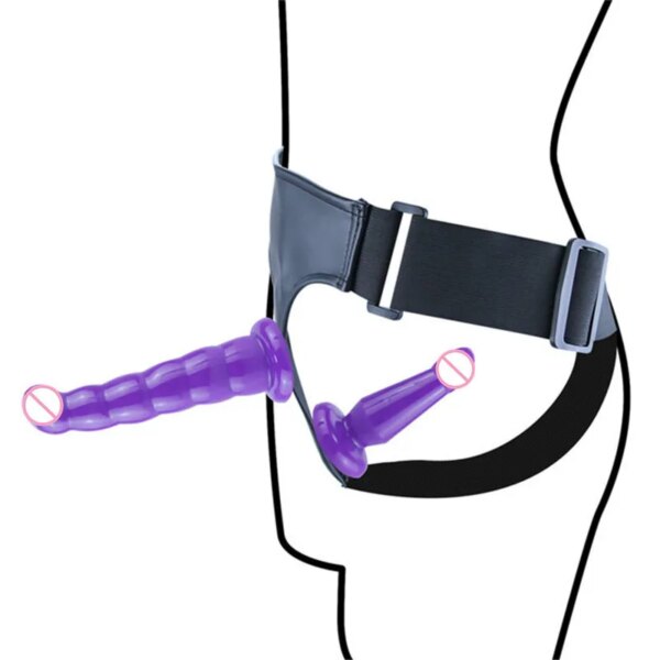 Wearable Strapon Realistic Dildo Panties Suction Cup Leather Harness Belt Strap On Dildo Sex Toys For Woman Lesbian Adult Games