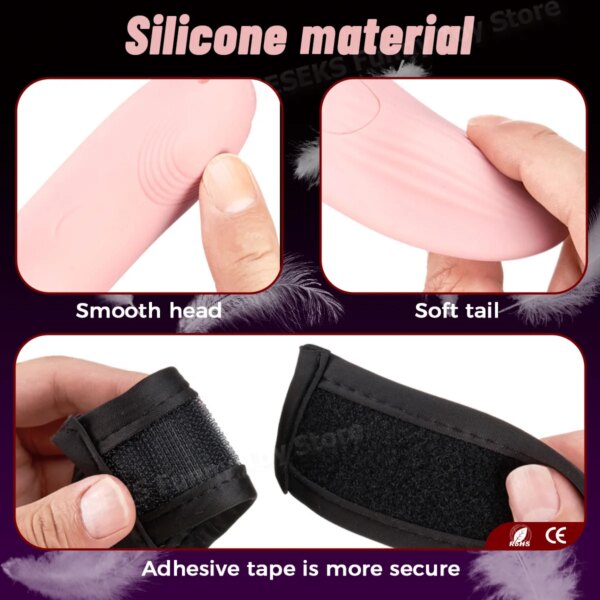 Wearable Vibrator for Lesbian Strap On Dildo Clitoris Stimulator Vibrating Sex Toys Belt Dildos for Gay Women