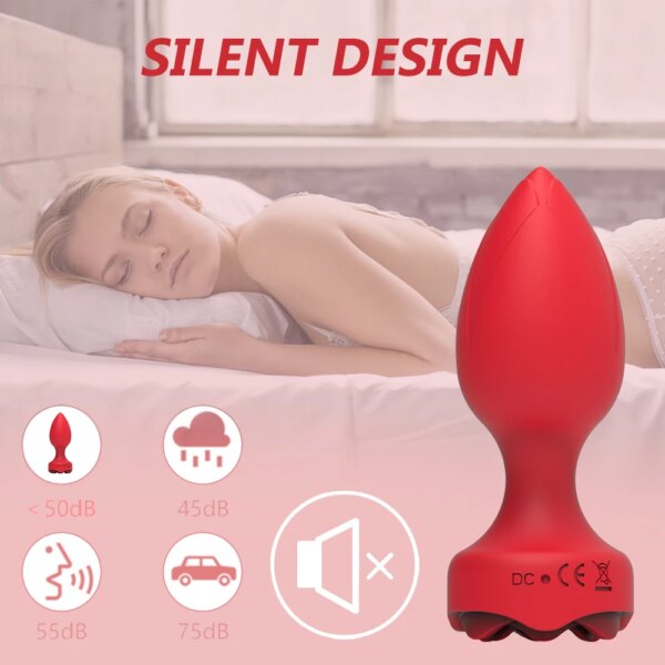 Rose Anal Vibrator For Women Dildo Butt Plug G spot Stimulator Wearable Vibrator For Men Prostate Massager Anal Beads Adult Toys