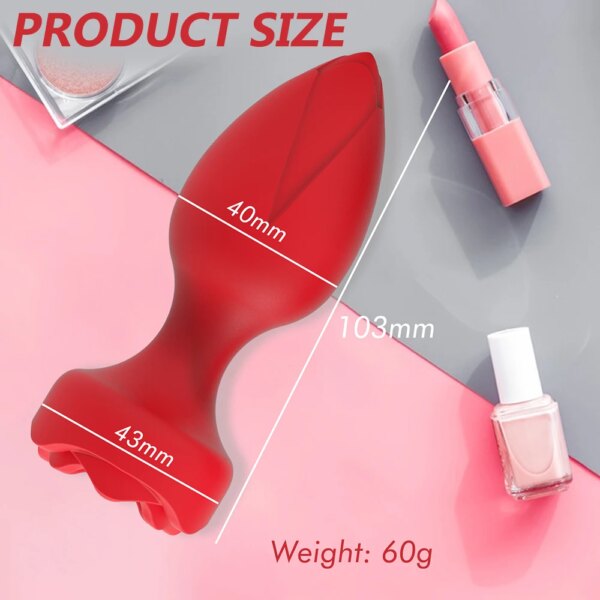 Rose Anal Vibrator For Women Dildo Butt Plug G spot Stimulator Wearable Vibrator For Men Prostate Massager Anal Beads Adult Toys