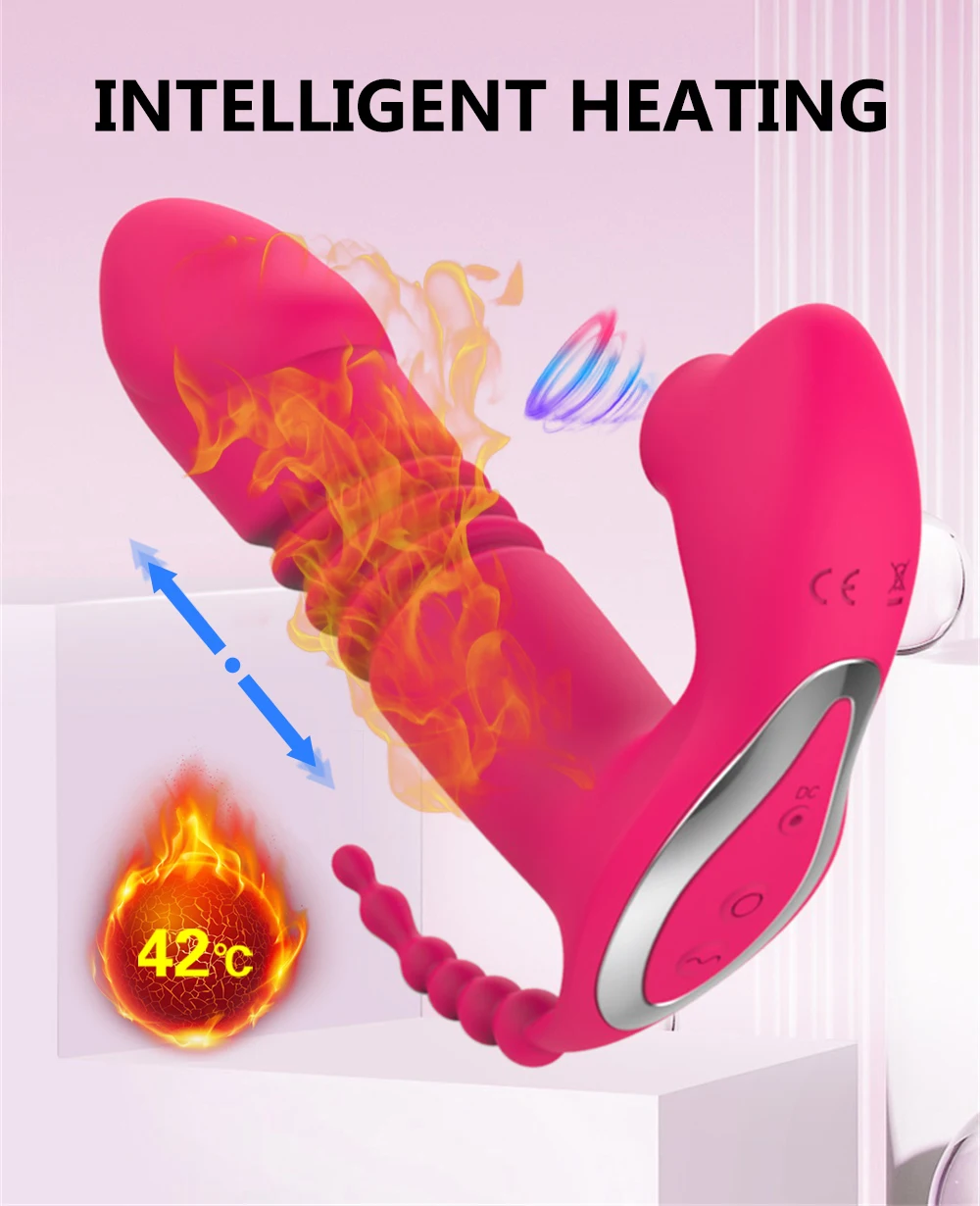Sucking Clitoris Vibrator Women 3 In 1 Telescopic Wireless Control Clit Sucker 12 Speeds Female Wearable G-Spot Anal Stimulator Sucking Clitoris Vibrator Women 3 In 1 Telescopic Wireless Control Clit Sucker 12 Speeds Female Wearable G-Spot Anal Stimulator