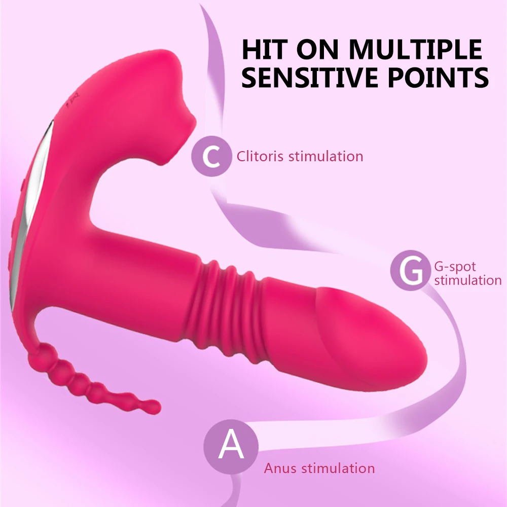 Sucking Clitoris Vibrator Women 3 In 1 Telescopic Wireless Control Clit Sucker 12 Speeds Female Wearable G-Spot Anal Stimulator Sucking Clitoris Vibrator Women 3 In 1 Telescopic Wireless Control Clit Sucker 12 Speeds Female Wearable G-Spot Anal Stimulator